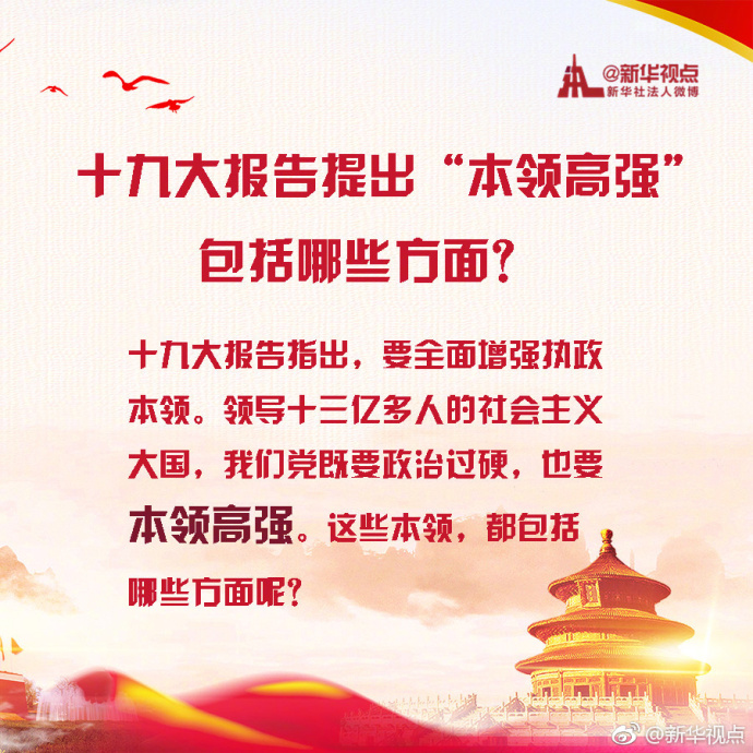 劃重點(diǎn)！十九大報(bào)告提出“本領(lǐng)高強(qiáng)”，包括這些方面！