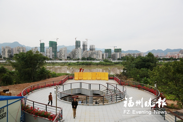 連江含光公園人行橋已經動建　將橫跨敖江兩岸