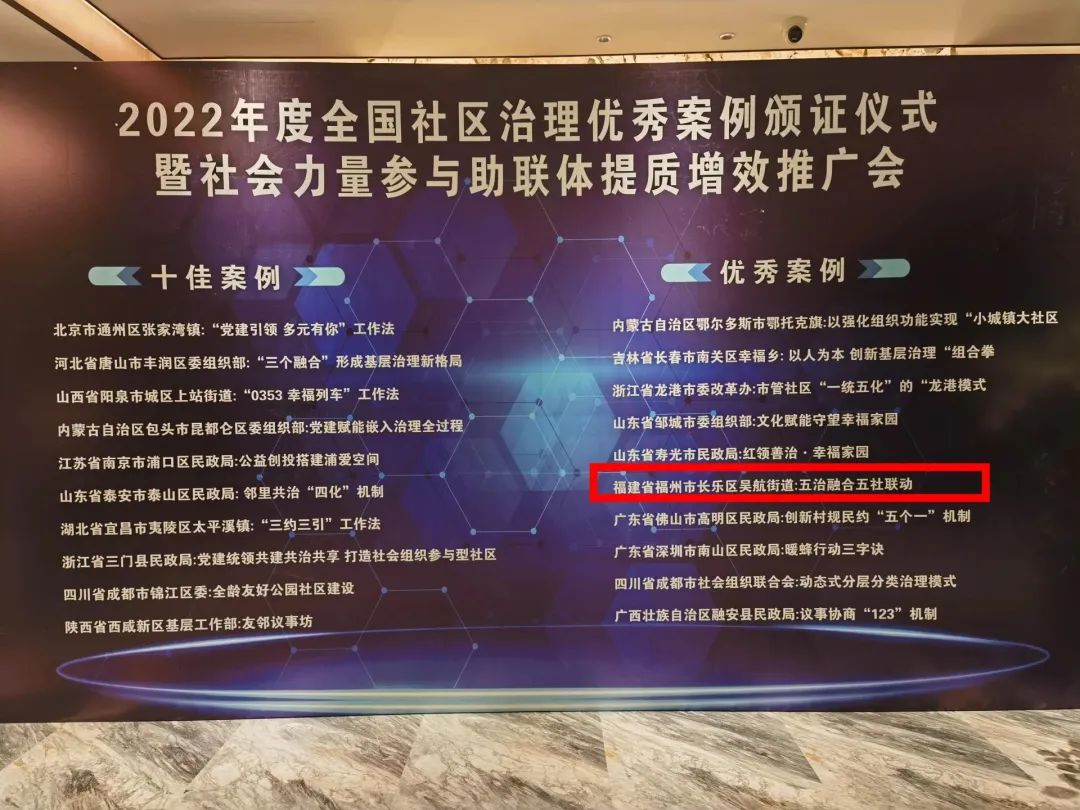 全國“十優(yōu)”，全省“唯一”！長樂這個社區(qū)為啥這么牛……