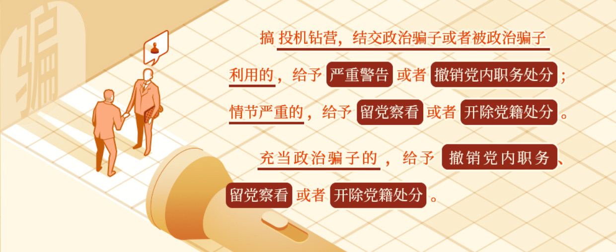 對(duì)結(jié)交、充當(dāng)政治騙子的處分規(guī)定有哪些？