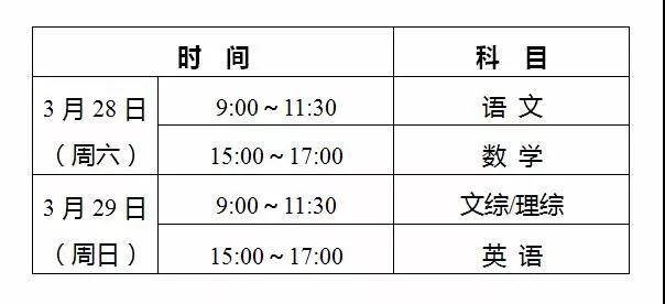 2020年中考省級統(tǒng)考、全省高三質檢測試時間確定