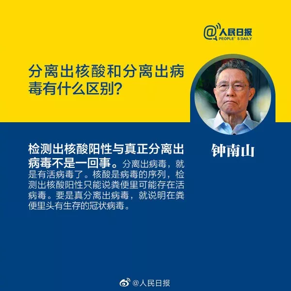 新冠病毒存在糞口傳播？聽聽鐘南山的最新回答！