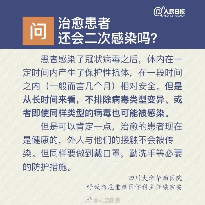 治愈患者還會二次感染嗎？答案來了！ 