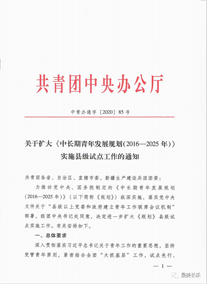 厲害！我區(qū)入選全國《中長期青年發(fā)展規(guī)劃（2016-2025年）》實(shí)施試點(diǎn)