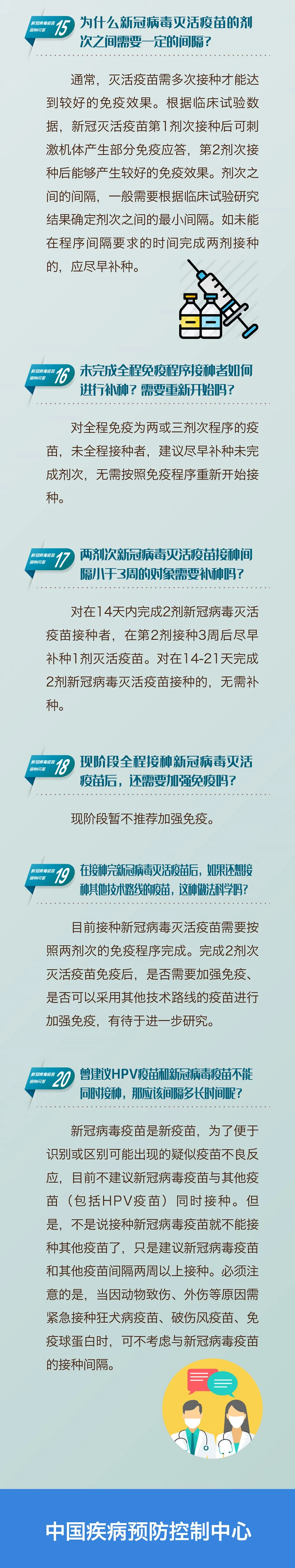 圖解 | 新冠病毒疫苗接種問答（三）