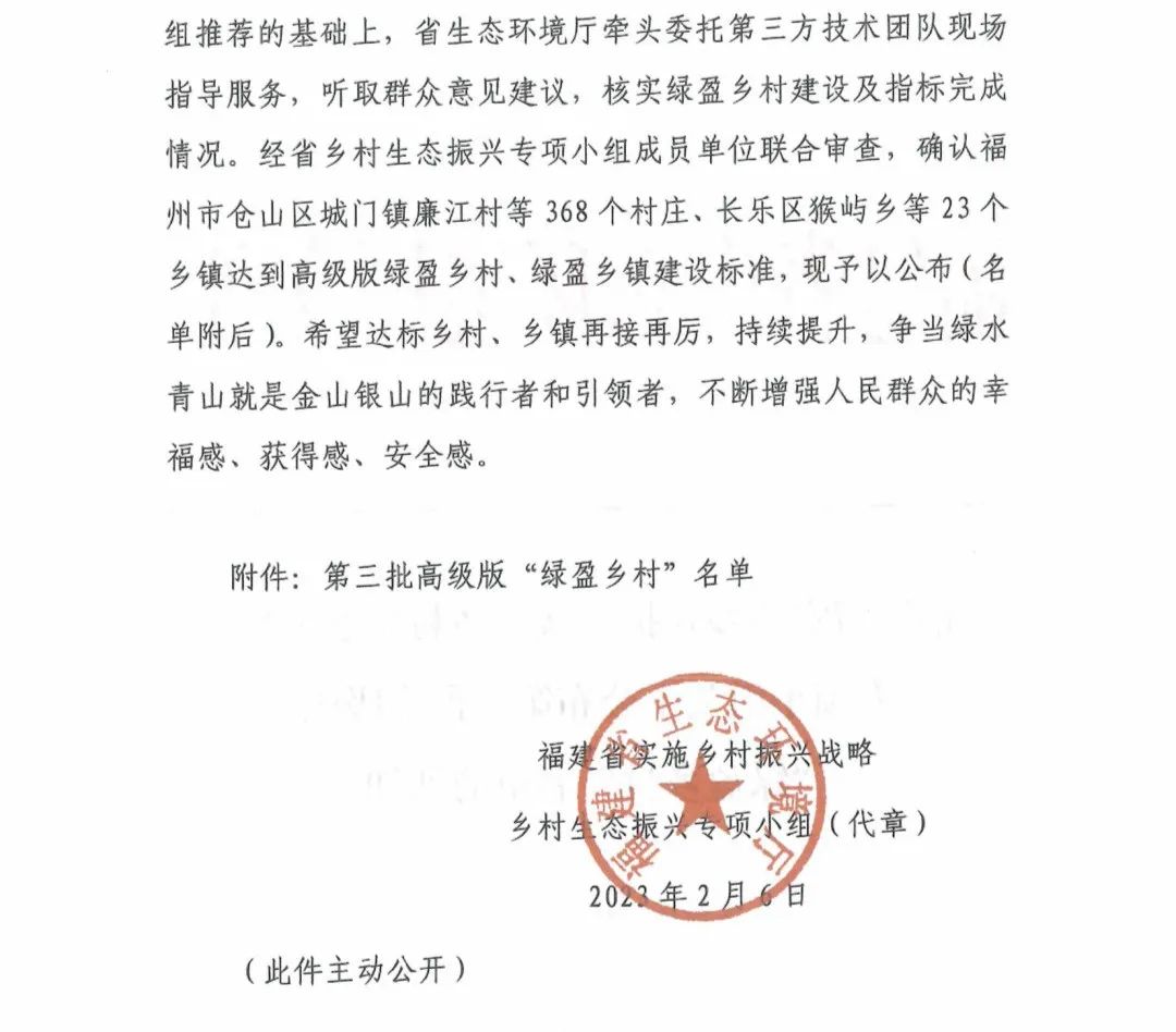 省級(jí)名單公布！長(zhǎng)樂1個(gè)鄉(xiāng)鎮(zhèn)，8個(gè)村莊上榜?！