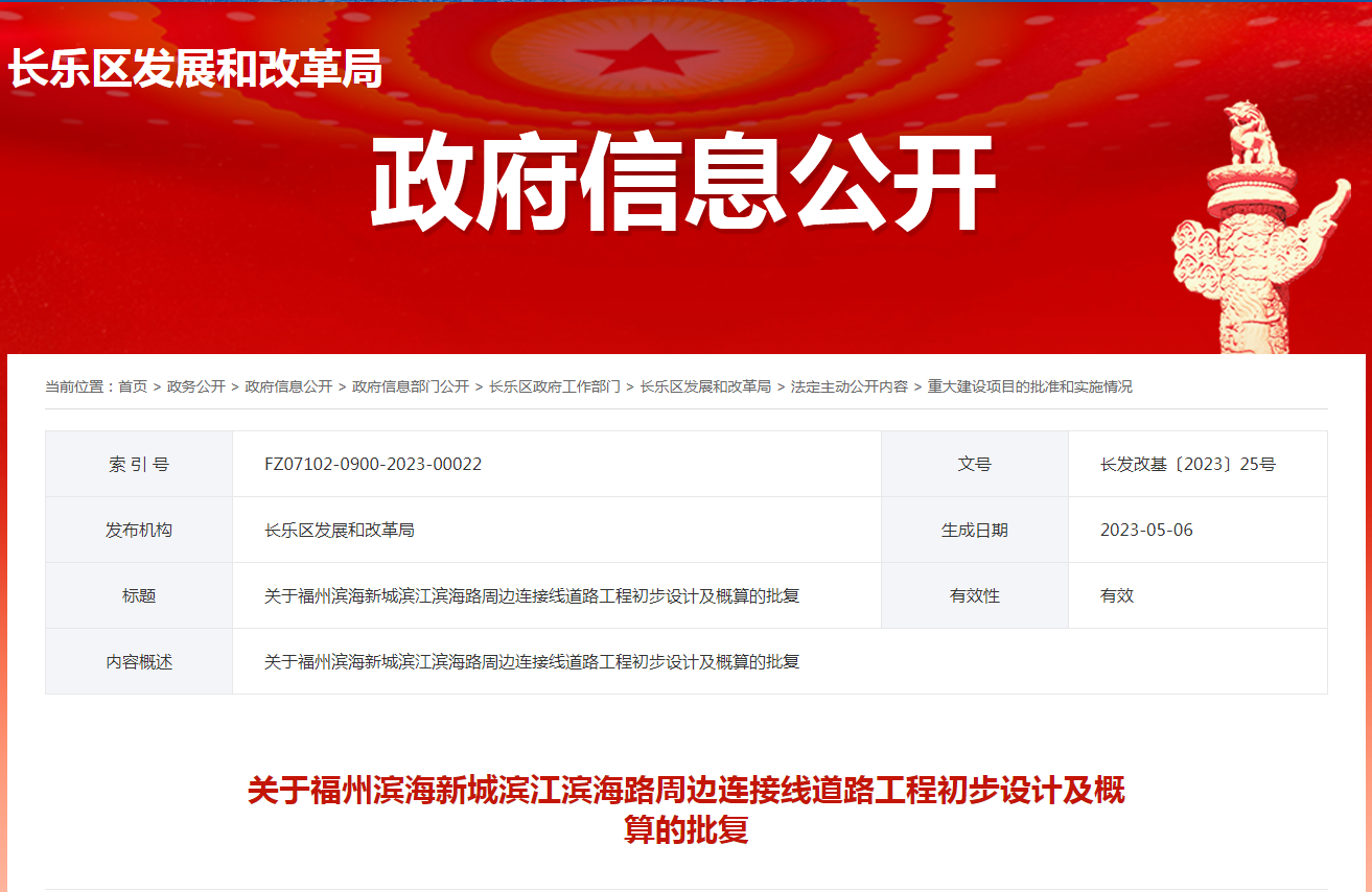重磅！投資近2億新建8條道路！長(zhǎng)樂(lè)這里將迎來(lái)大變化