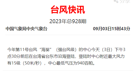 強臺風“海葵”靠近福建！長樂預警升級！