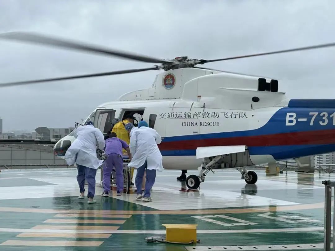爭分奪秒！長樂上演“空中120”跨海救援