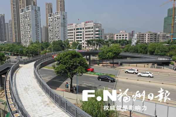 磐石人行天橋國慶前開放 秀峰路新增立體過街通道