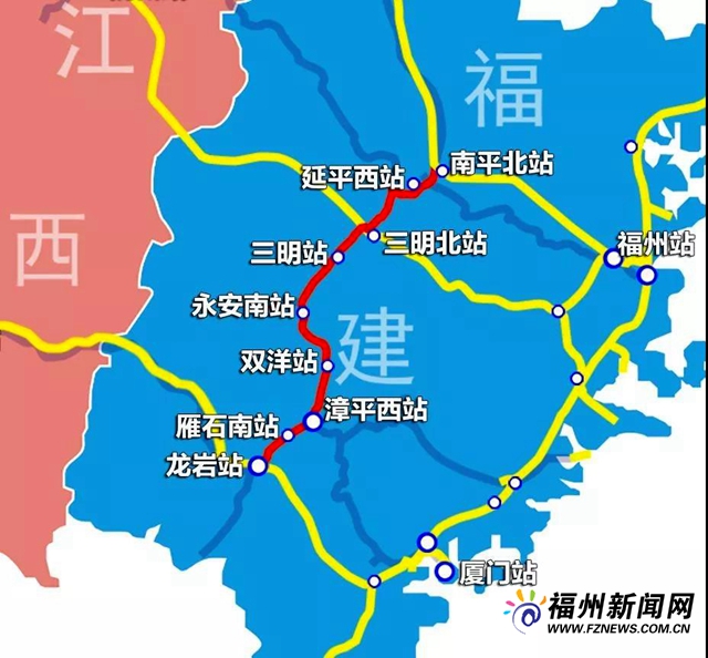 南龍鐵路30日起試運(yùn)行　福建環(huán)省動(dòng)車(chē)線雛形已現(xiàn)