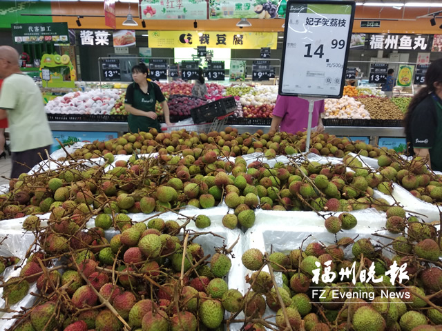 福州人吃不起荔枝？ 每500克售價14元至25元未現(xiàn)高價